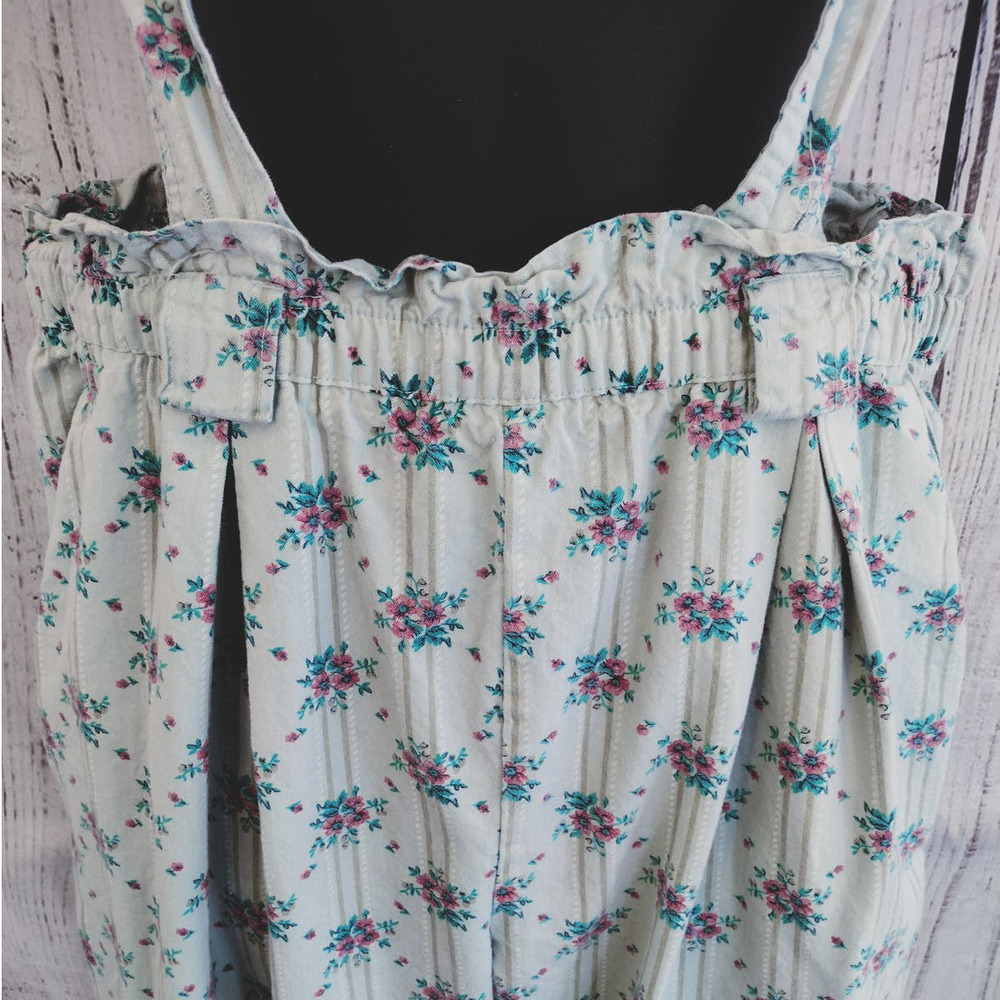 Best American Clothing Co Vintage 90s Floral Paperbag Waist Bib Overall Jumpsuit - Picture 4 of 16